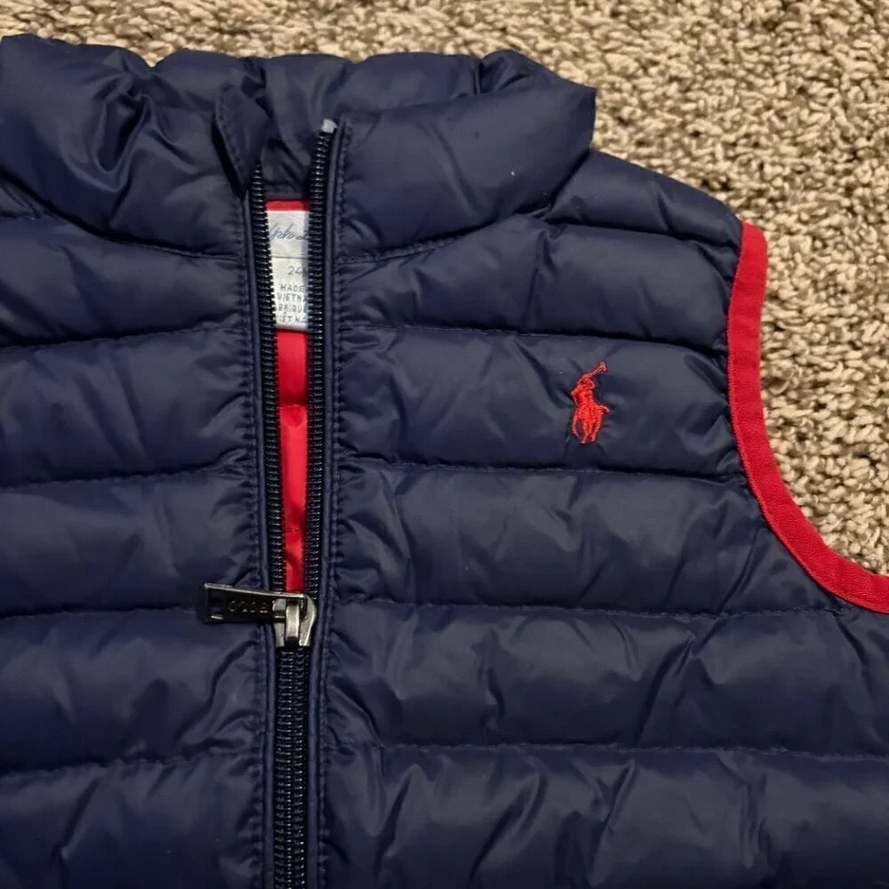Ralph Lauren navy blue puffer vest